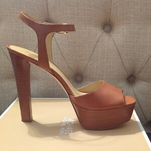 Michael Kors Women's Tan Platform Heels